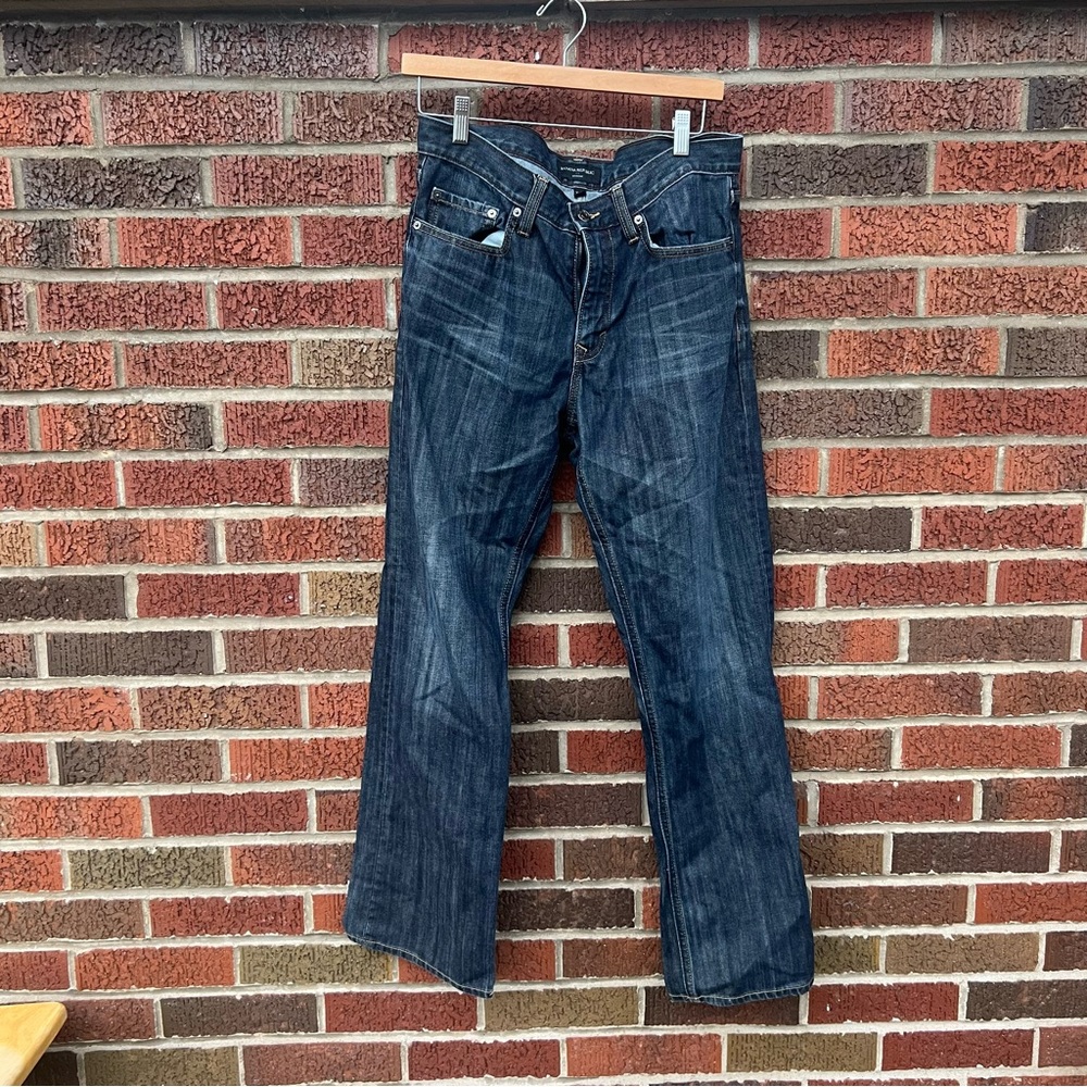 Banana Republic Dark Denim Washed Straight Fit Jeans